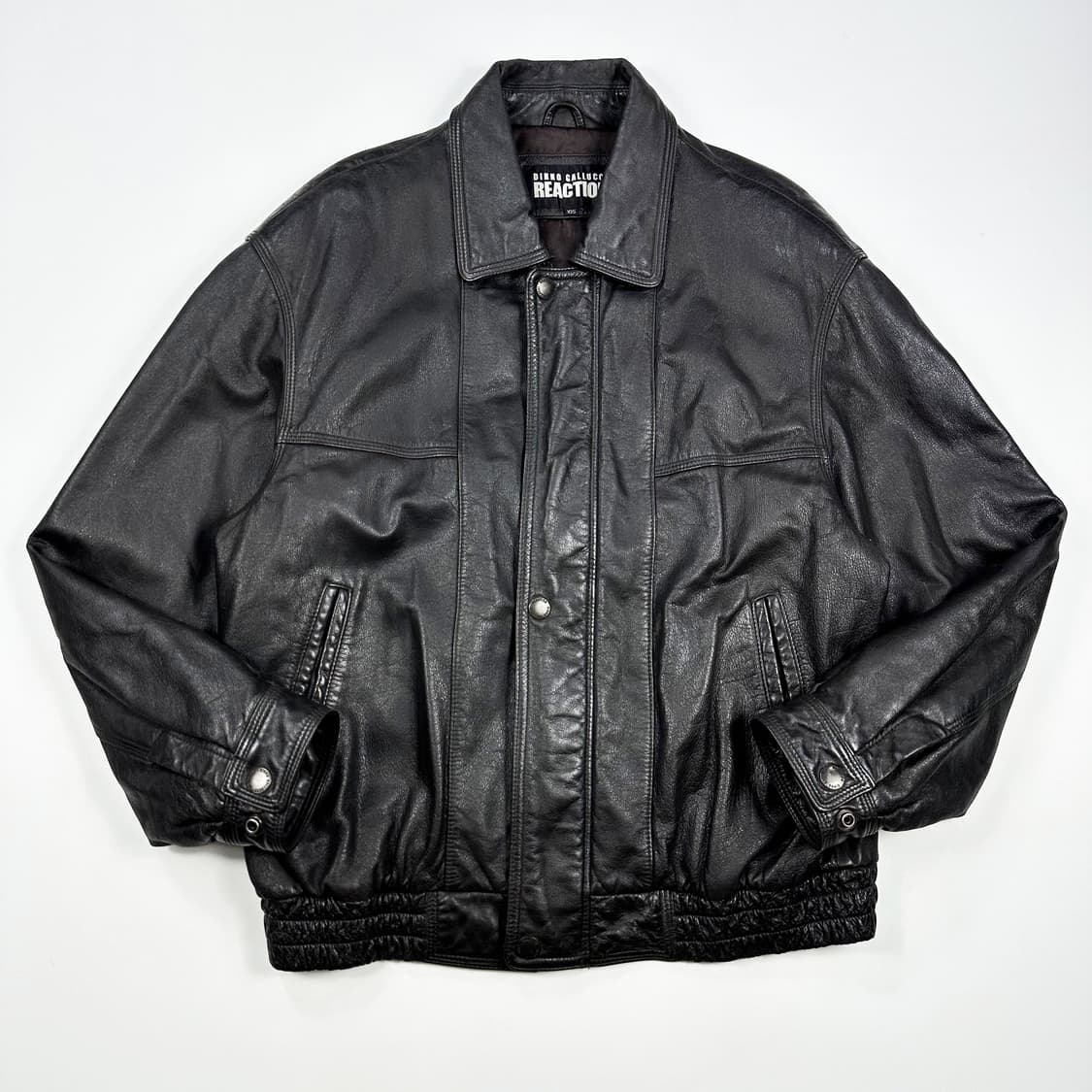 VTG 빈티지 소가죽 블루종 자켓 블랙 XL 상품이미지1