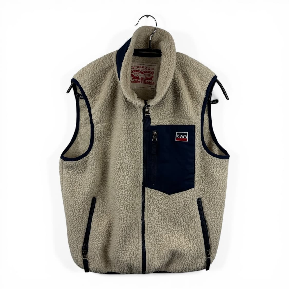 (S) 리바이스 플리스 조끼 아이보리 상품이미지1