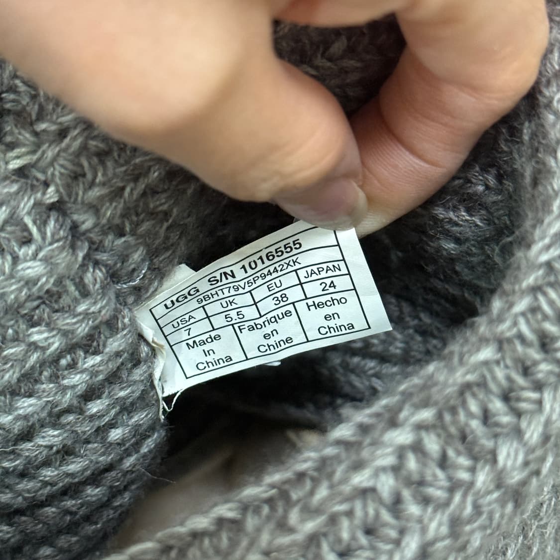 어그 카디 니트부츠 그레이 240 상품이미지8