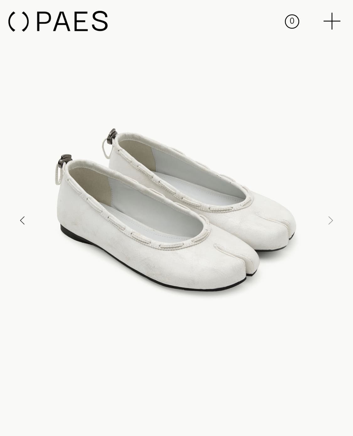 [paes]_leather string flat/vintage white 상품이미지2