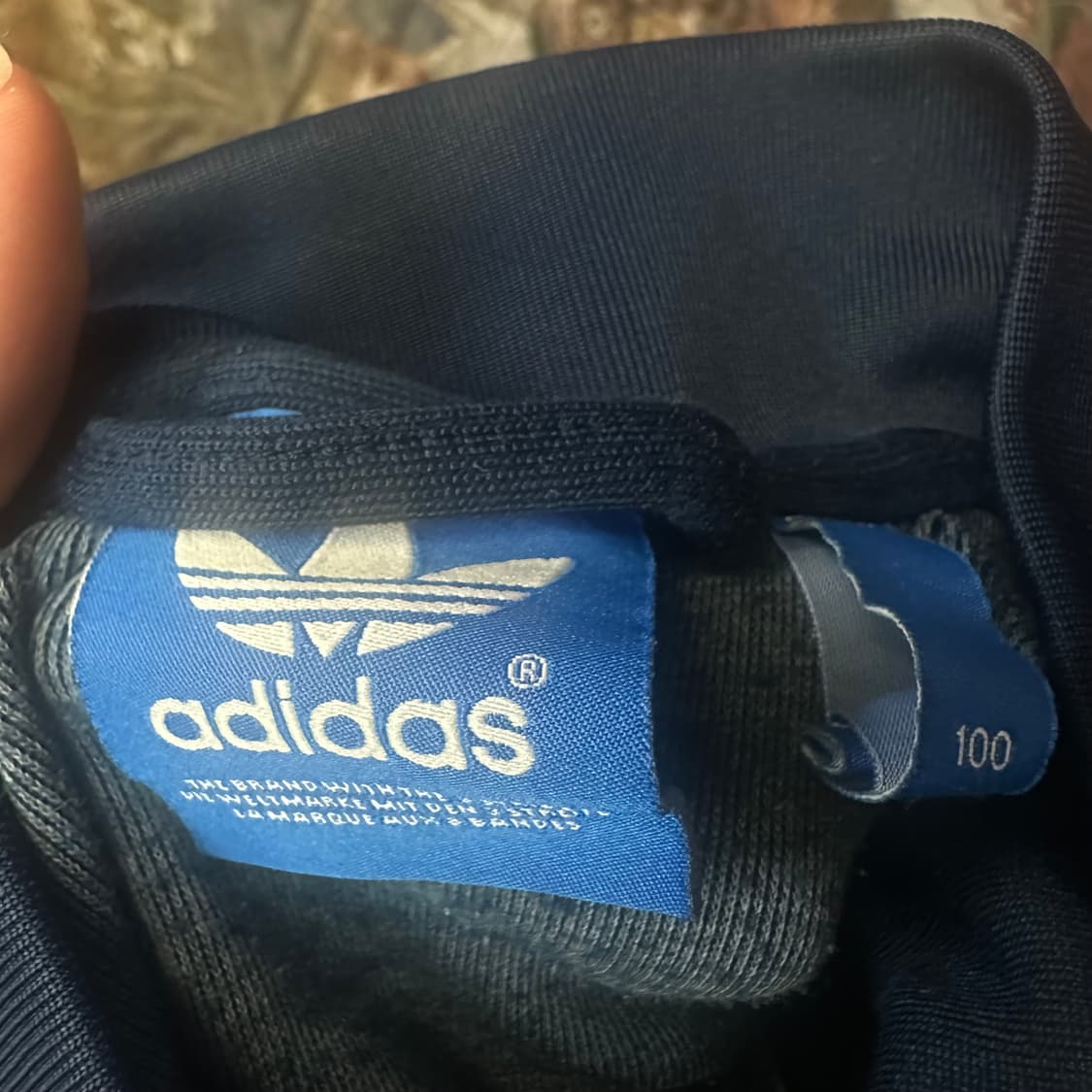 아디다스 옐로우 사이드라인 슈퍼스타네이비트랙탑져지 100 상품이미지3