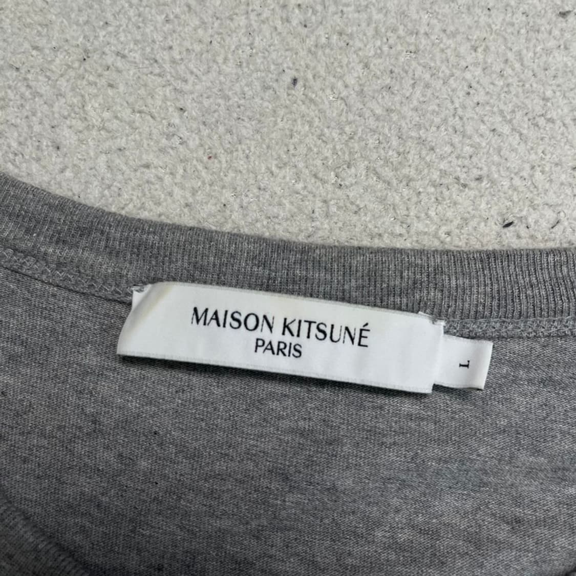 MAISON KITSUNE 폭스헤드 티셔츠 그레이 L 상품이미지3