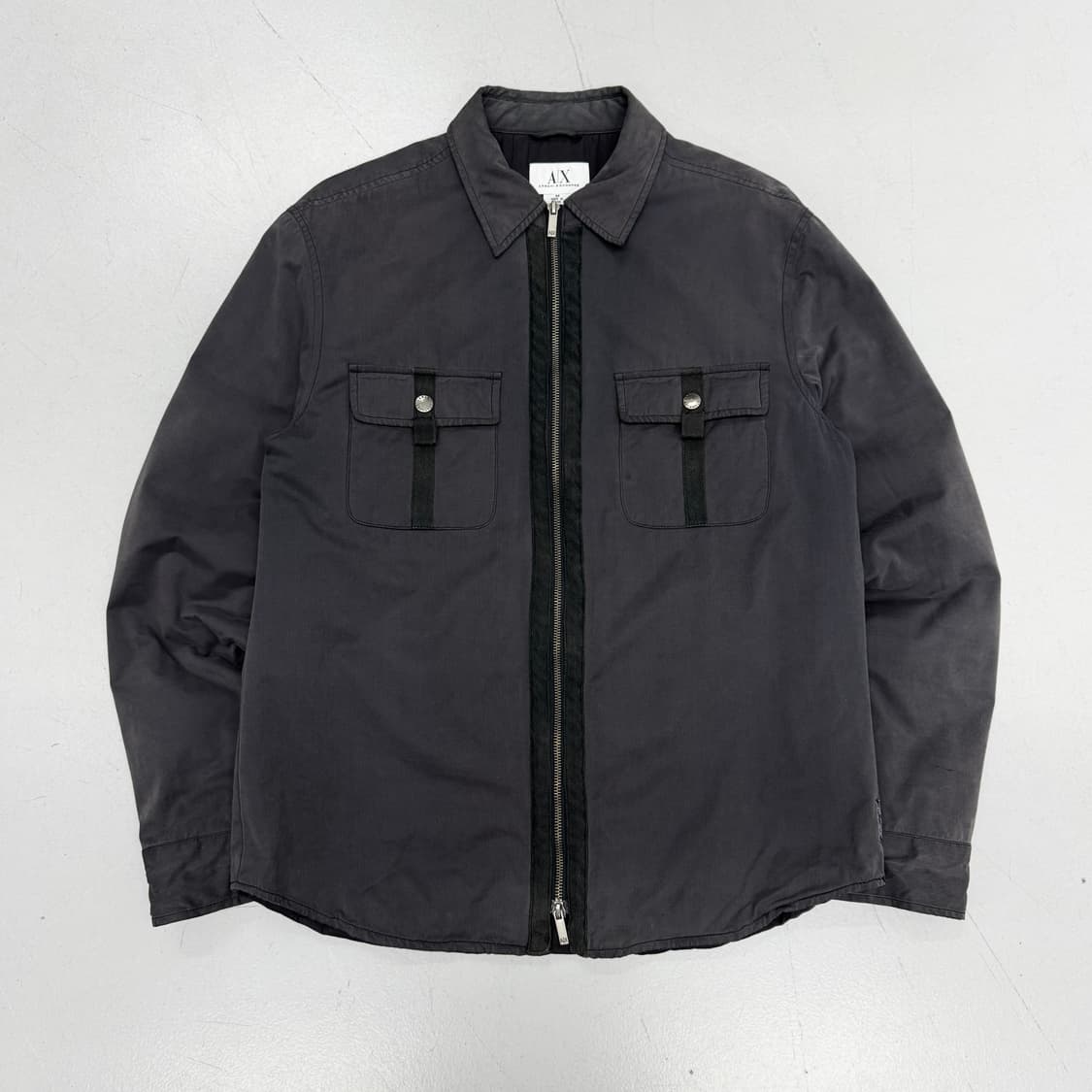 아르마니 익스체인지 투포켓 바이커 투웨이 셔츠형 집업 자켓 상품이미지2