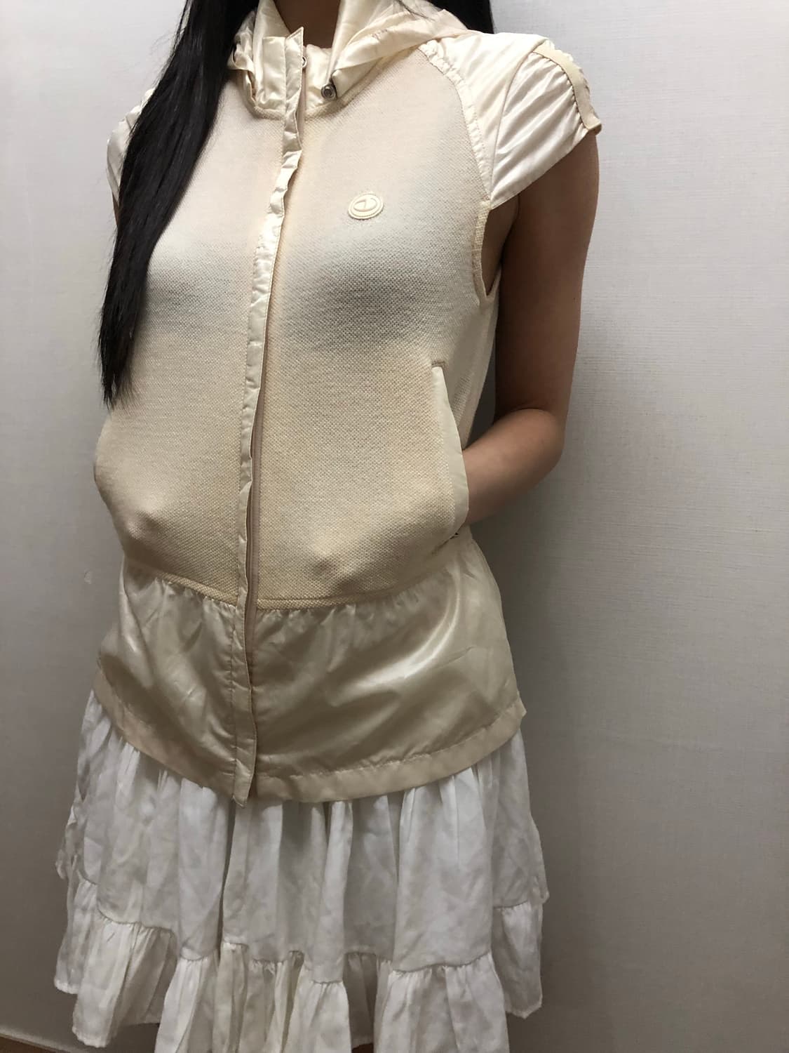 빈티지 아이보리 스포티 집업 상품이미지3