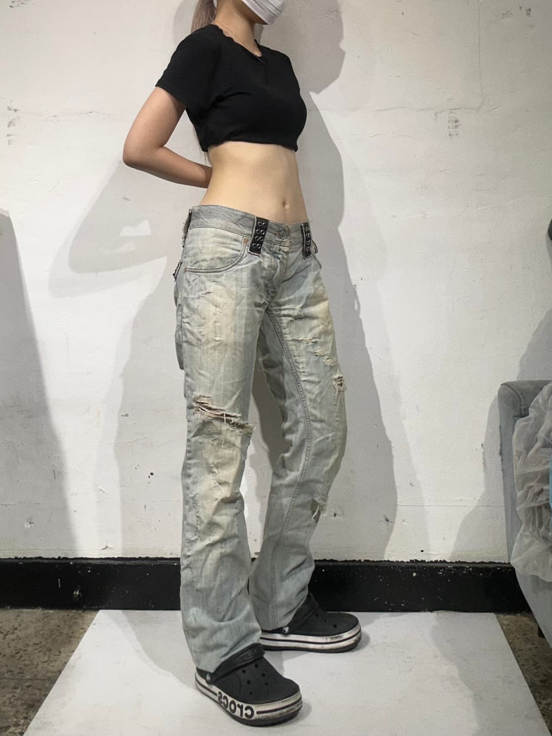 돌체앤가바나 연청 대장급 아일렛 데님 팬츠 상품이미지1