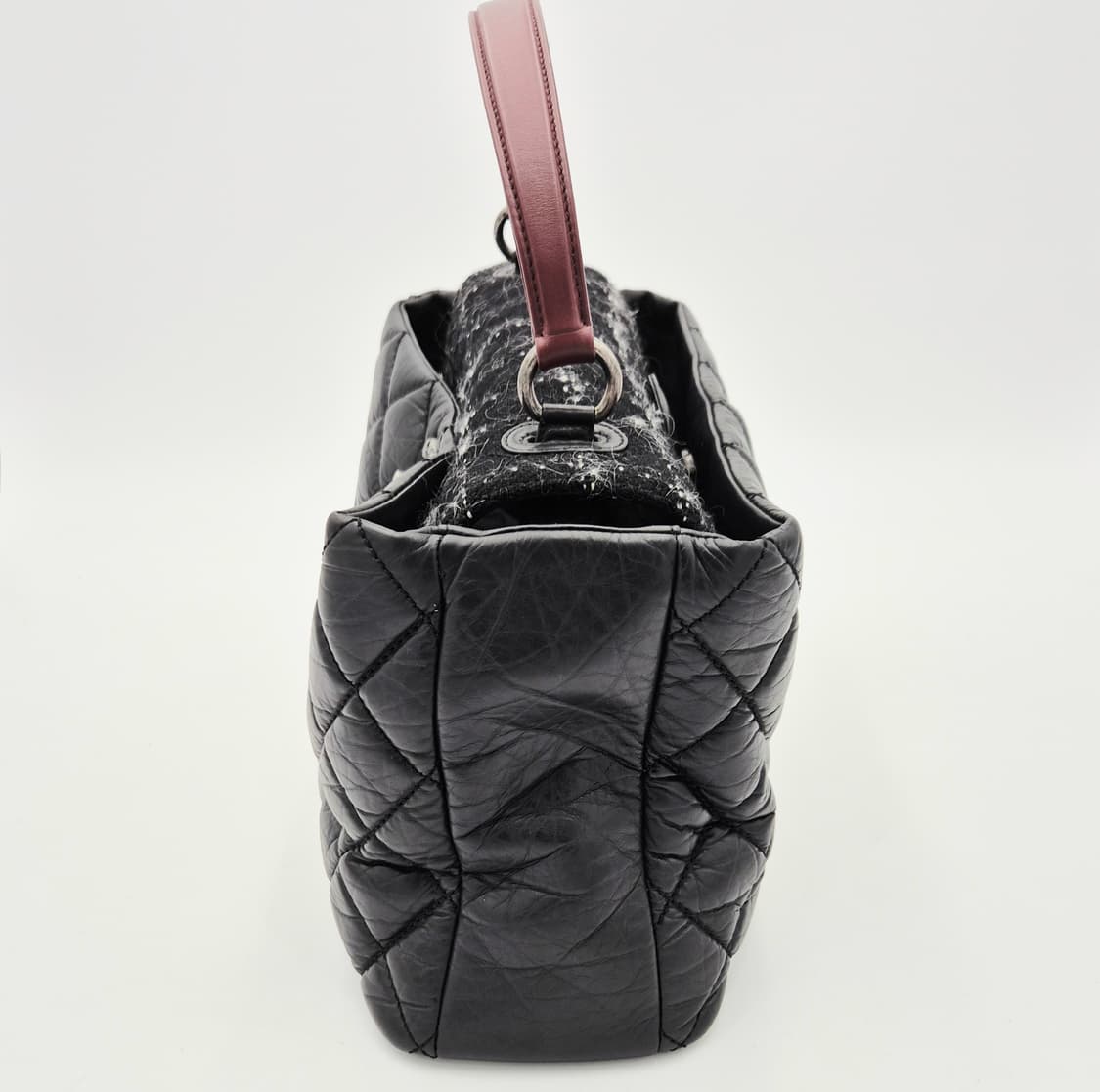 샤넬 트위드 퀼팅 탑핸들 토트백 18번대 상품이미지3