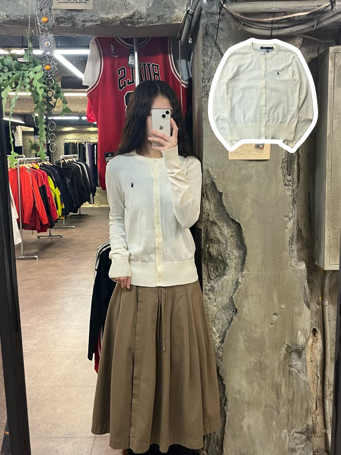 폴로 랄프로렌 가디건 아이보리 M #csz1928 상품이미지1