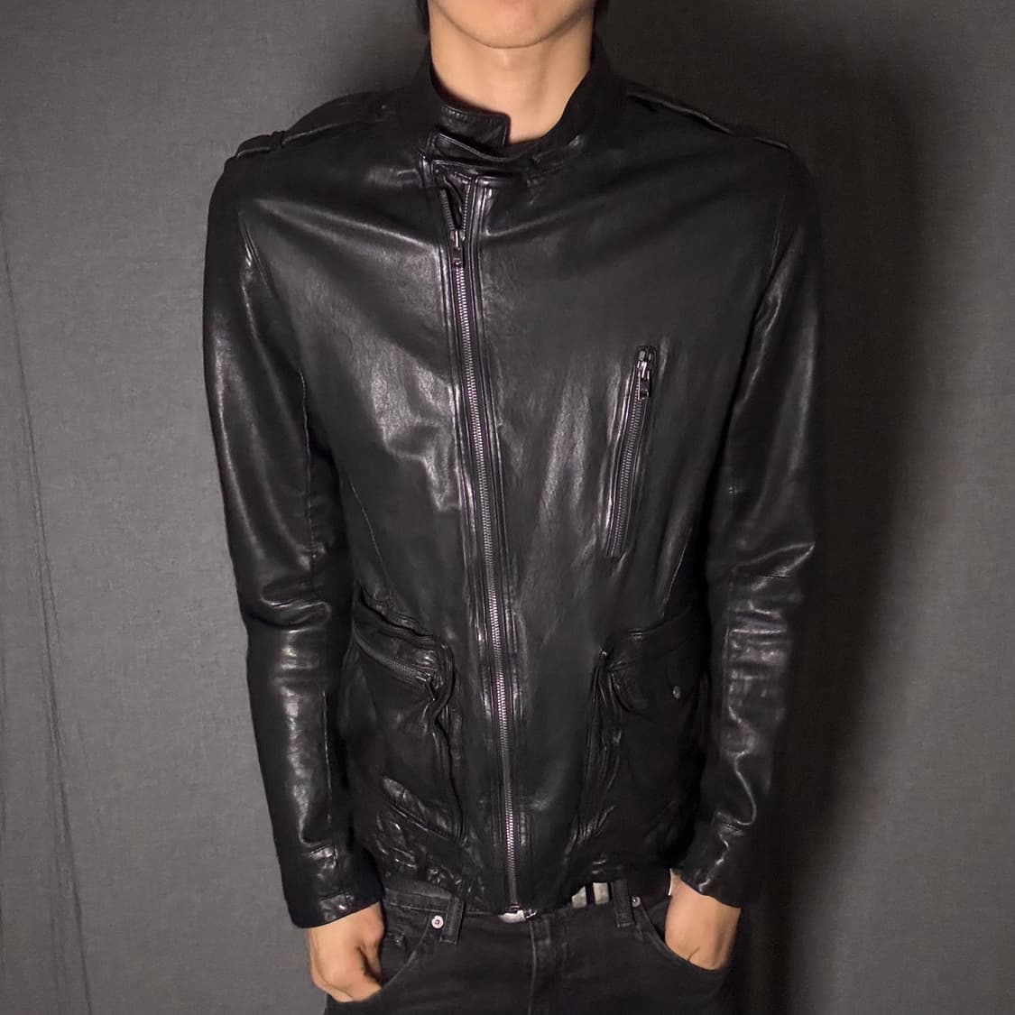 lamb skin leather jacket 상품이미지6