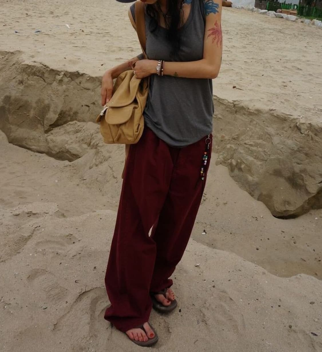 버건디 치노 라이트 팬츠 상품이미지2