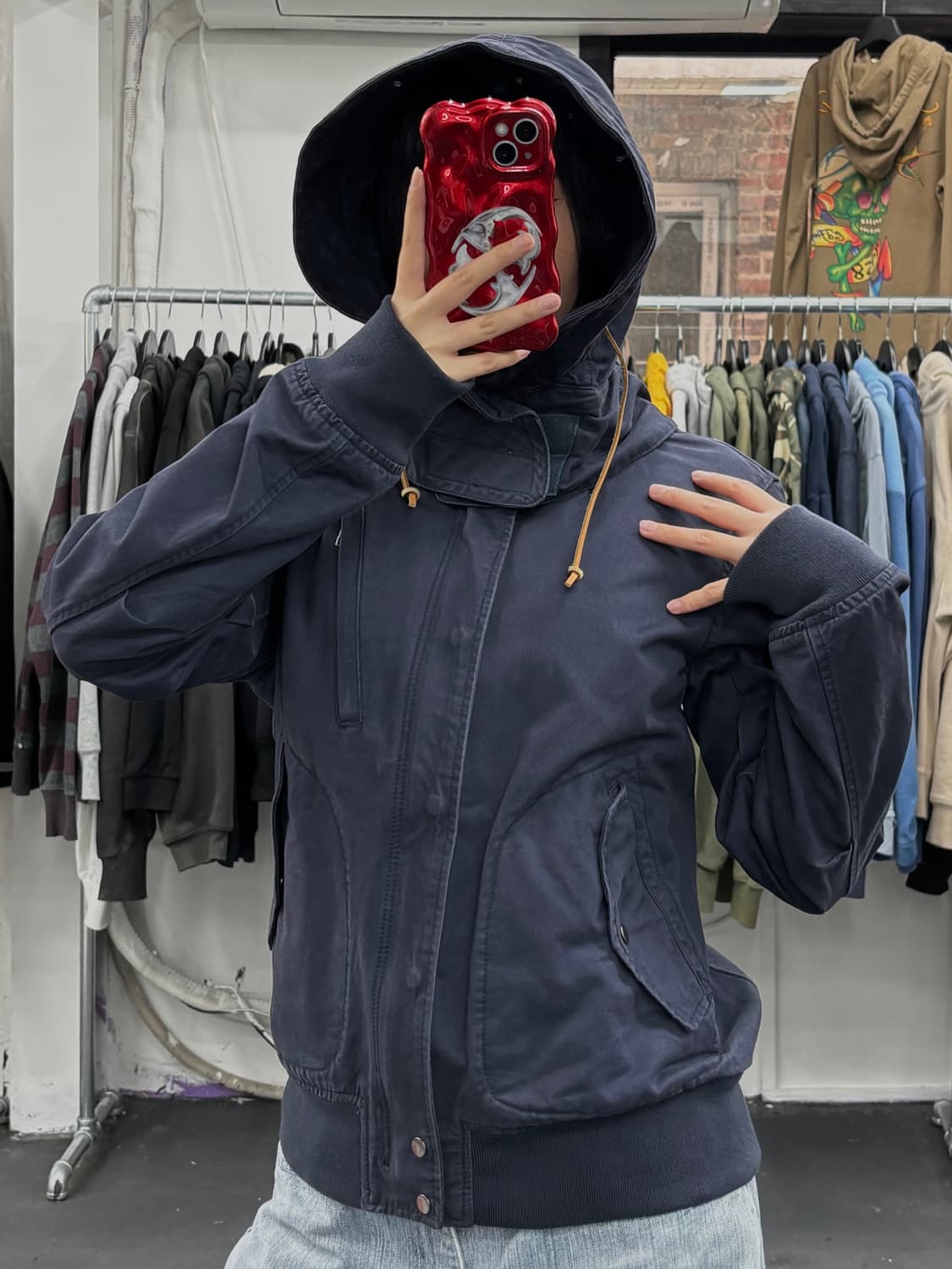 Beams 빔즈 후드 코튼 봄버 자켓 상품이미지4