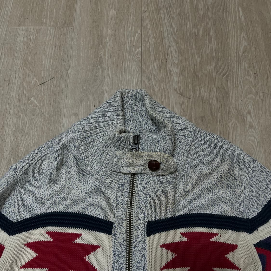 빈티지 Superdry 아즈텍 코위찬 니트 집업 가디건 M/95 상품이미지2