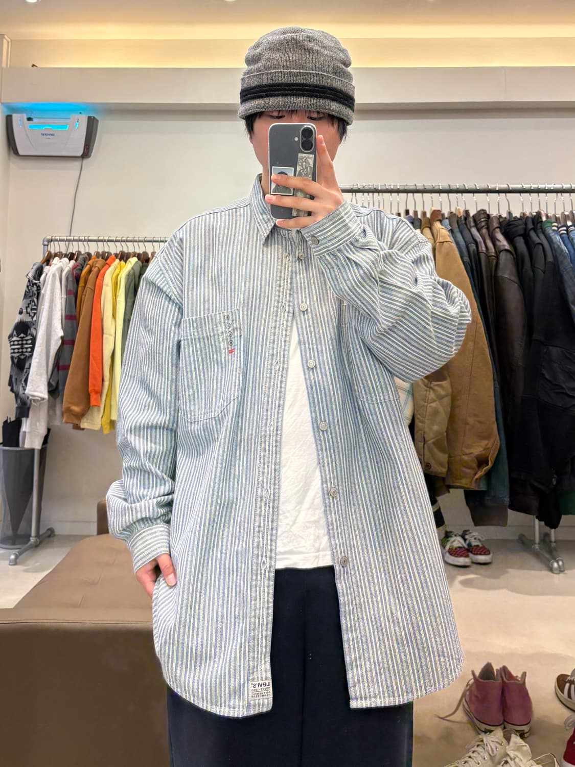 00s 리바이스 스트라이프 듀얼포켓 셔츠 상품이미지9