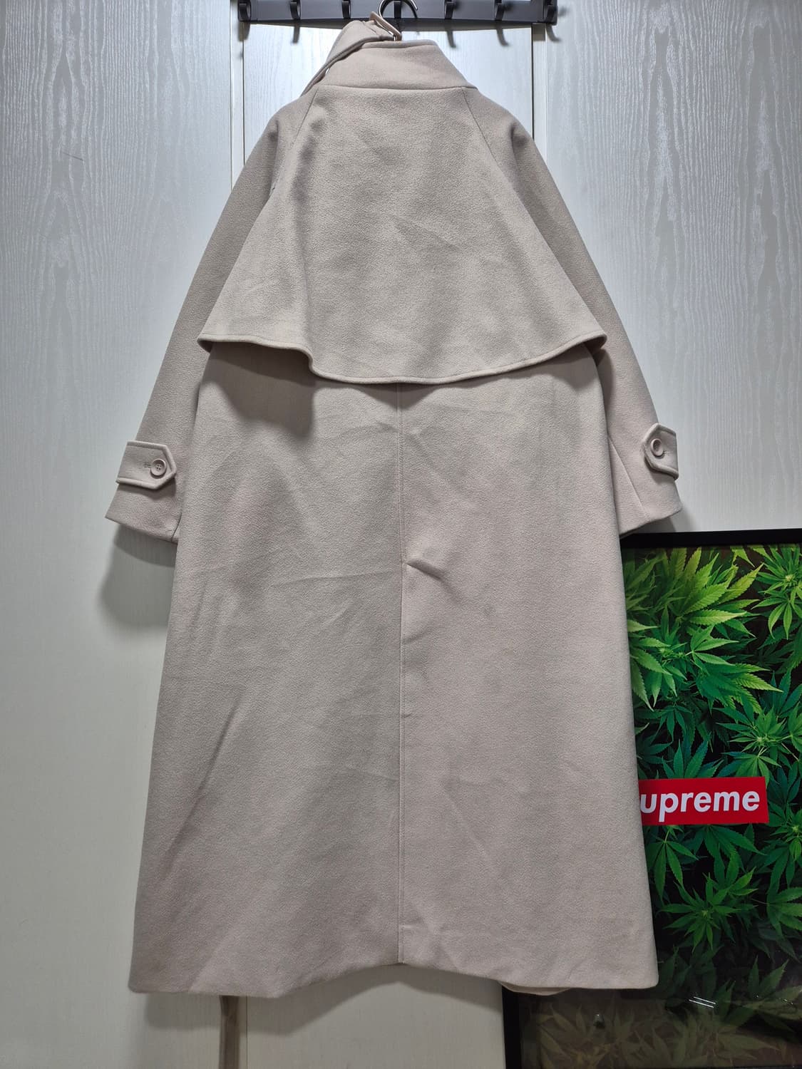 JPN빈티지.아이보리 케이프 롱 코트 상품이미지10