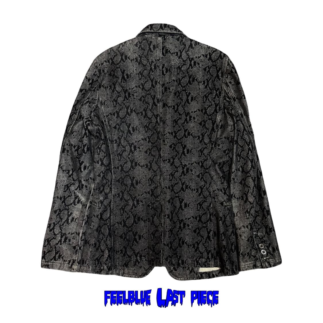 Velvet Python Overlay Denim Jacket  상품이미지3