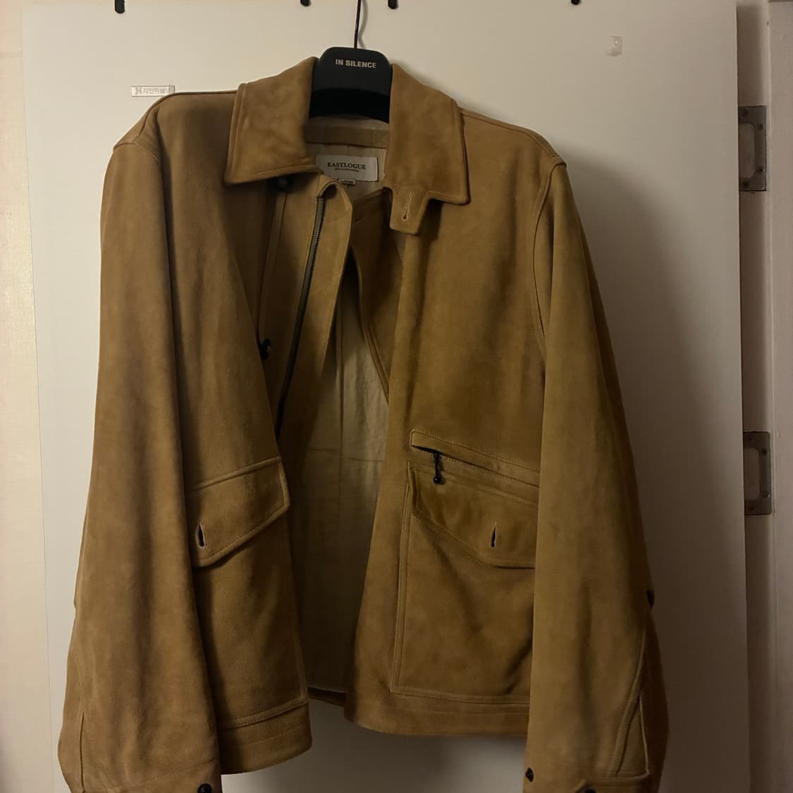 EASTLOGUE 스웨이드 자켓 샌드 베이지 L 상품이미지4