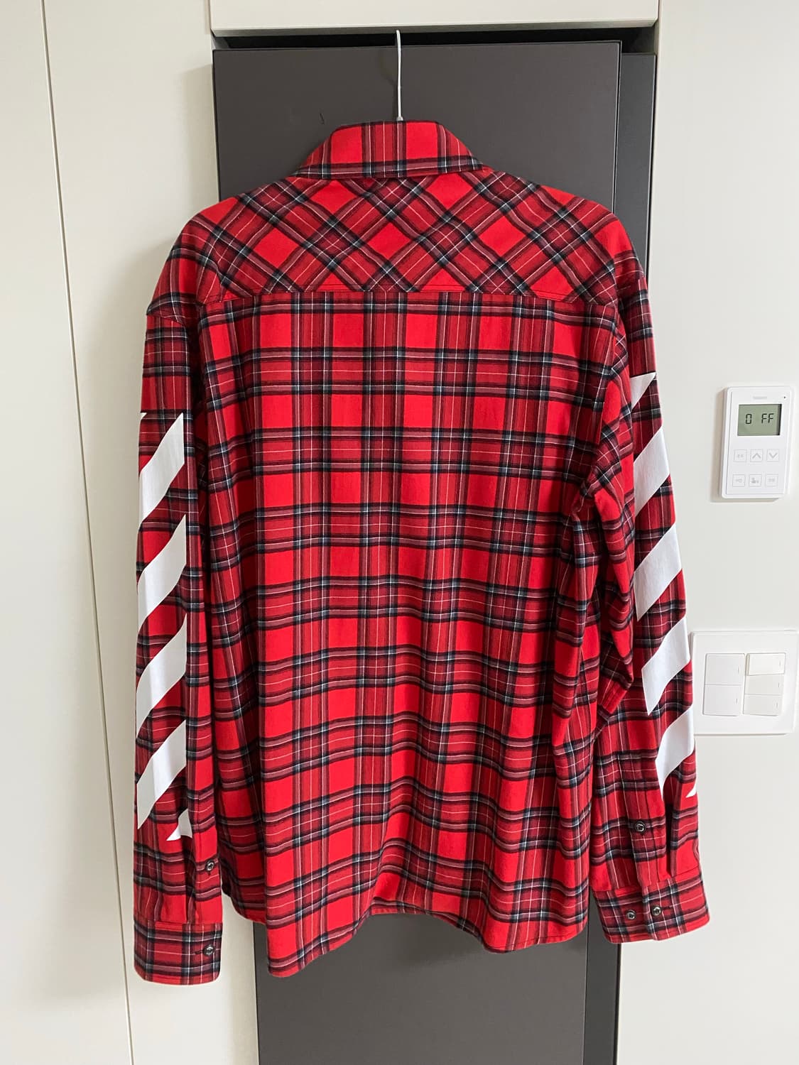 Off-White 빨간색 체크 셔츠 xxl 상품이미지2