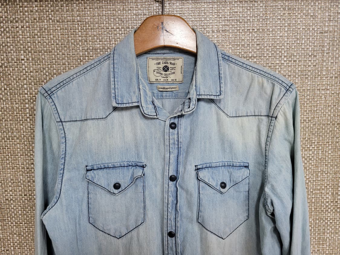 M 95사이즈 ZARA 데님 셔츠 자라 상품이미지2