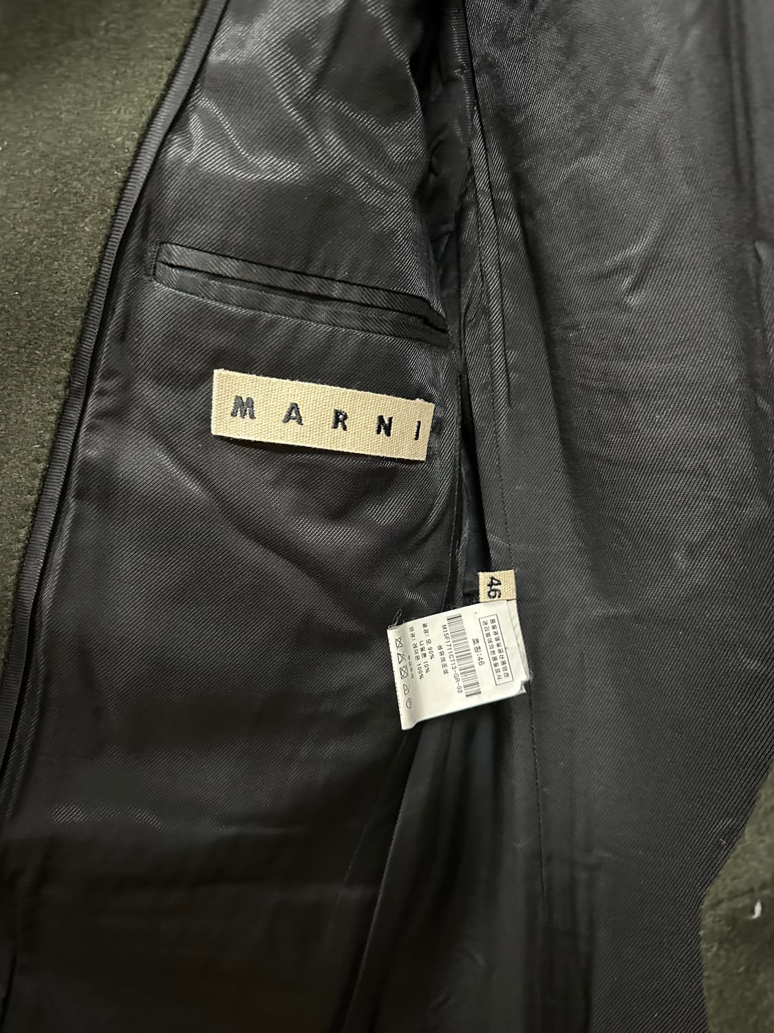 마르니(MARNI) 카키 울코트 (46사이즈)  상품이미지4