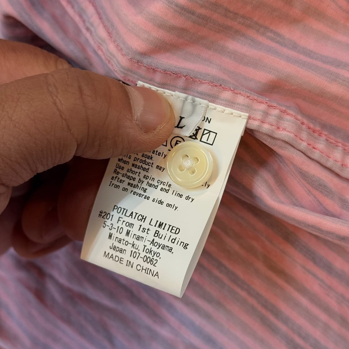  19SS 카브엠트 세로 스트라이프 숏 슬리브 셔츠 L 상품이미지9