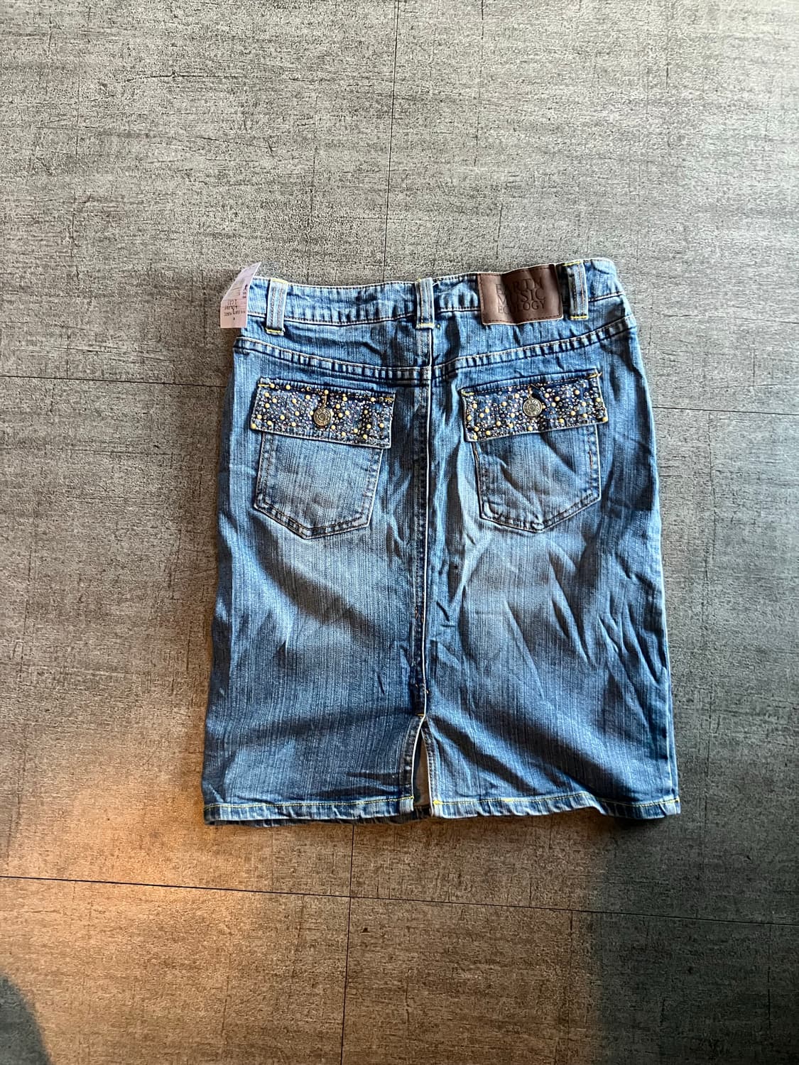 일본빈티지 Earthmusic 핀터깔y2k 보헤미안웨스턴 비즈 미디스커트 상품이미지1