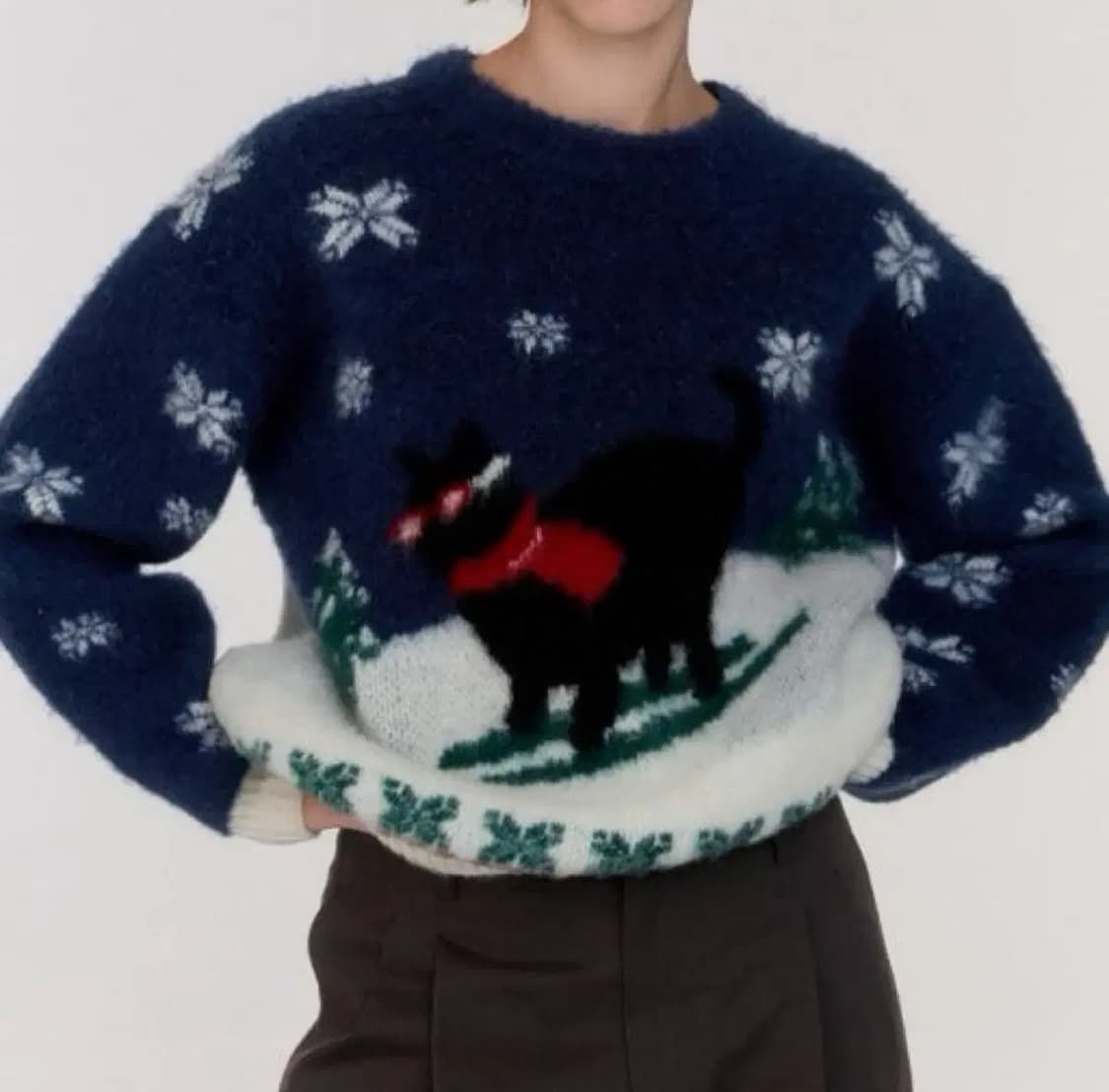 Sienne 시엔느 ski boy nero wool knit 네이비 니트 상품이미지1