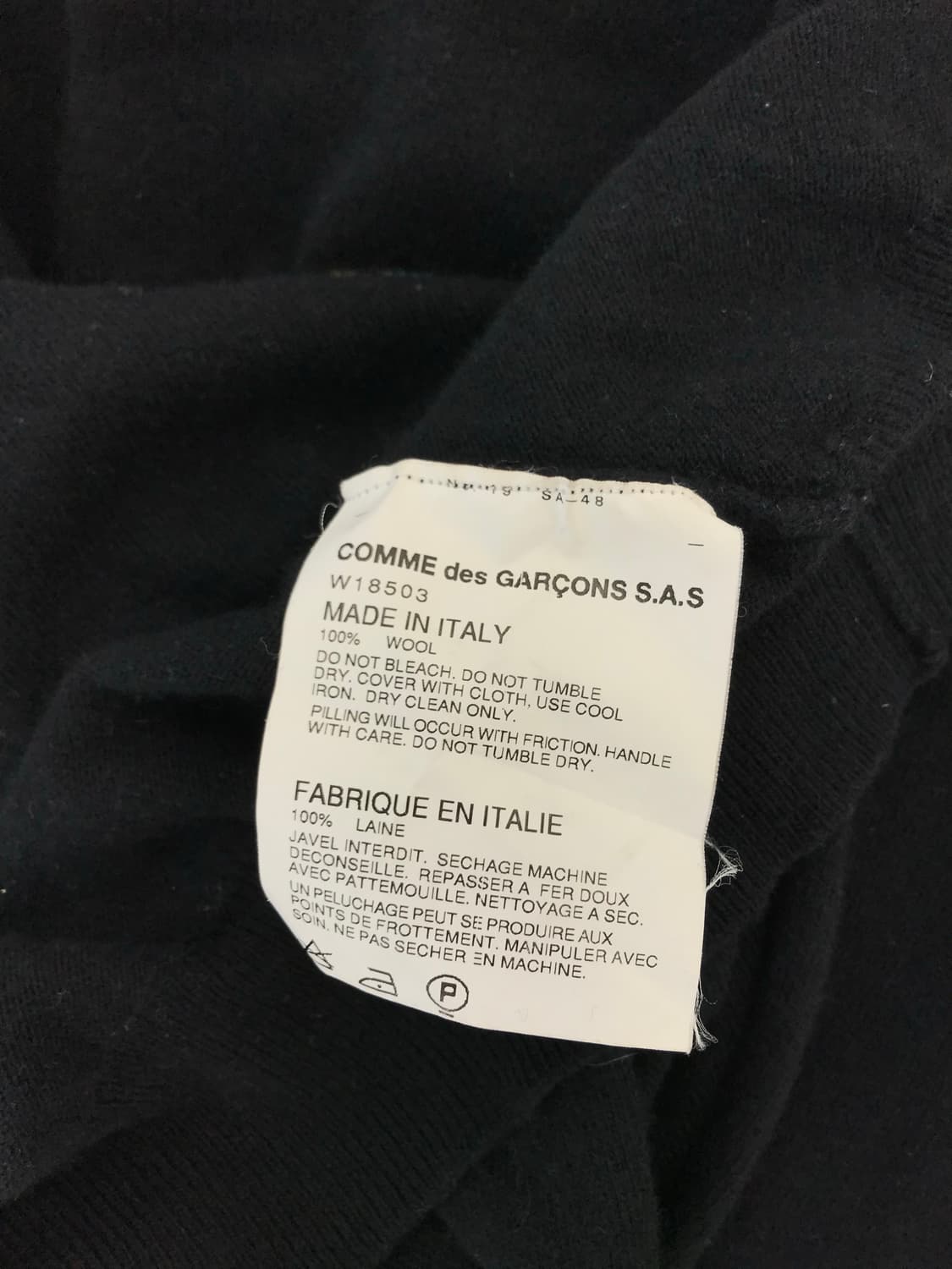 comme des garcons SHIRT v-neck knit 상품이미지3