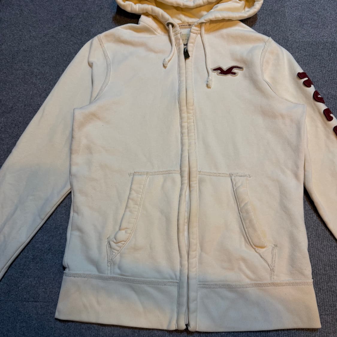 홀리스터 아이보리 후드집업 L 상품이미지2