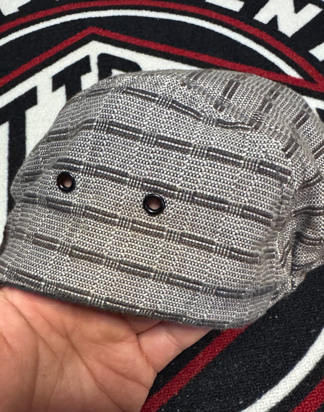 슈프림 네팔 우븐 스트라이프 피티드 캡 M/L 블랙 박스로고 상품이미지7