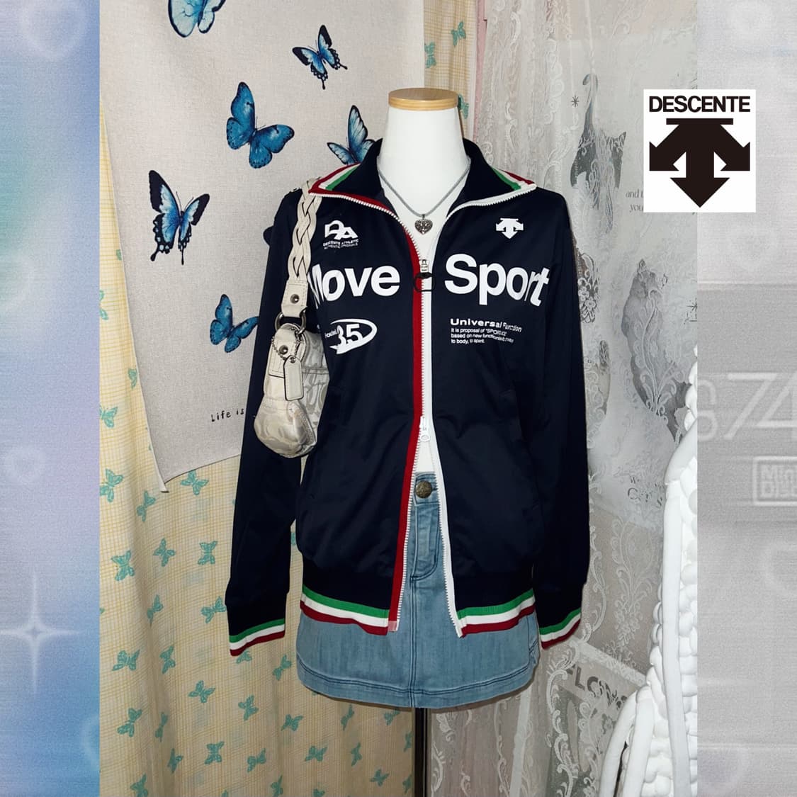 데상트 바이커 무드 투웨이 집업 상품이미지5