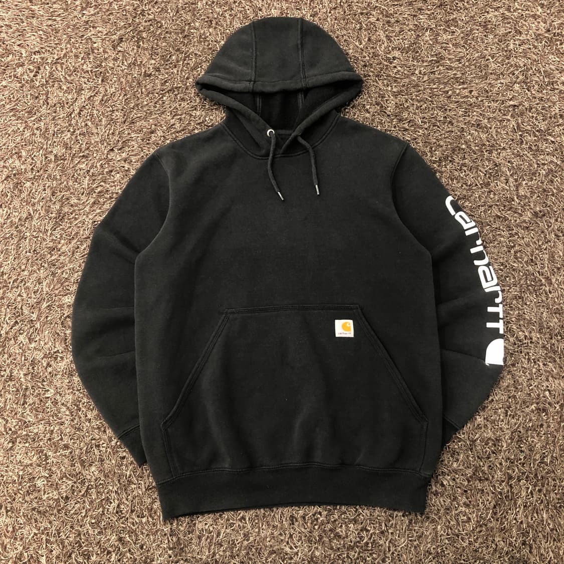 칼하트 레터링 로고 후드티 상품이미지1