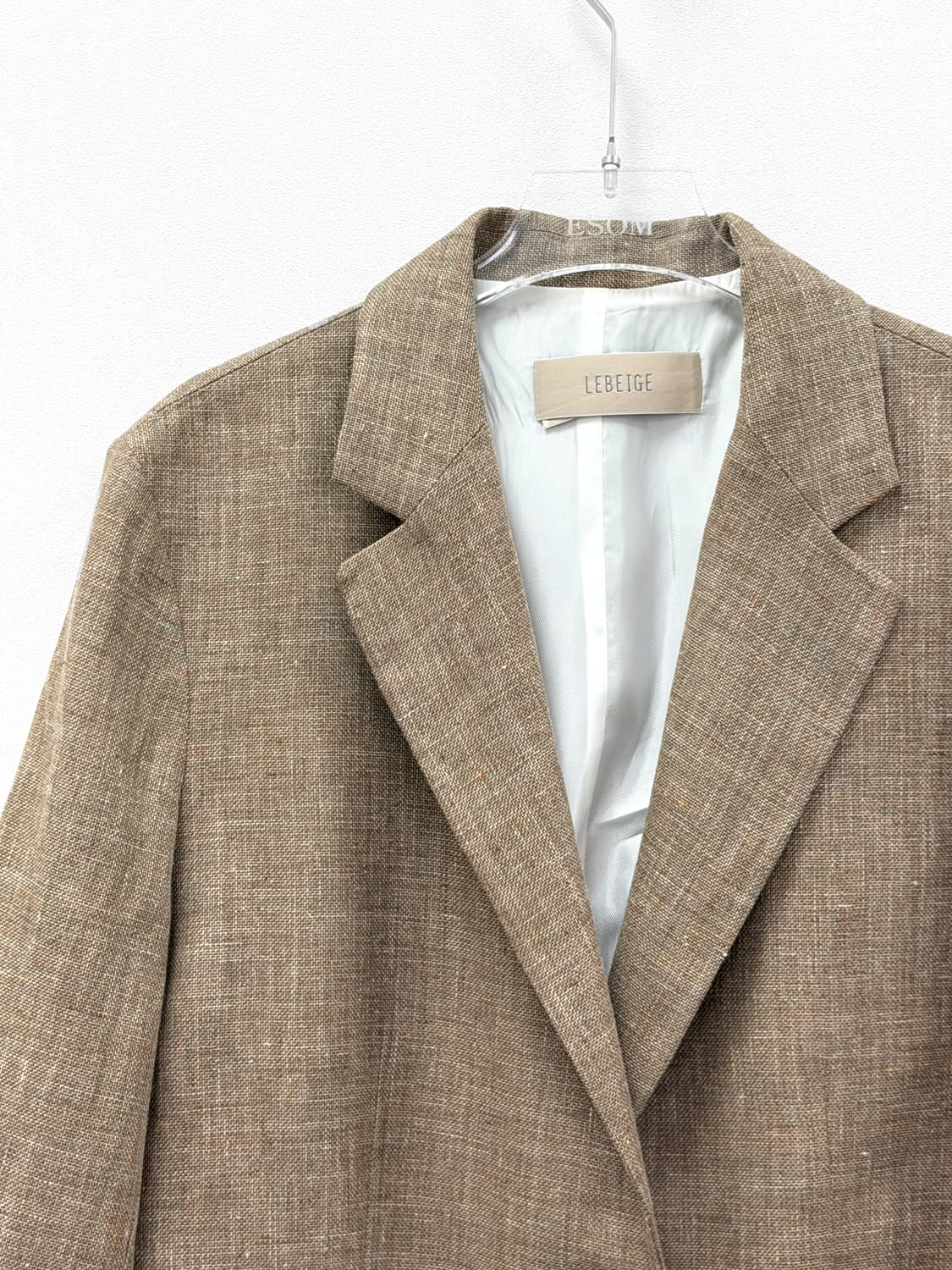 르베이지 린넨 블렌드 투버튼 자켓 상품이미지3