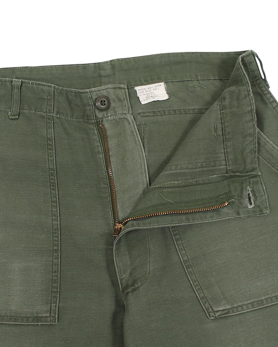 1970 US Army OG107 사틴 미군 퍼티그 팬츠 베이커 밀리터리 상품이미지9