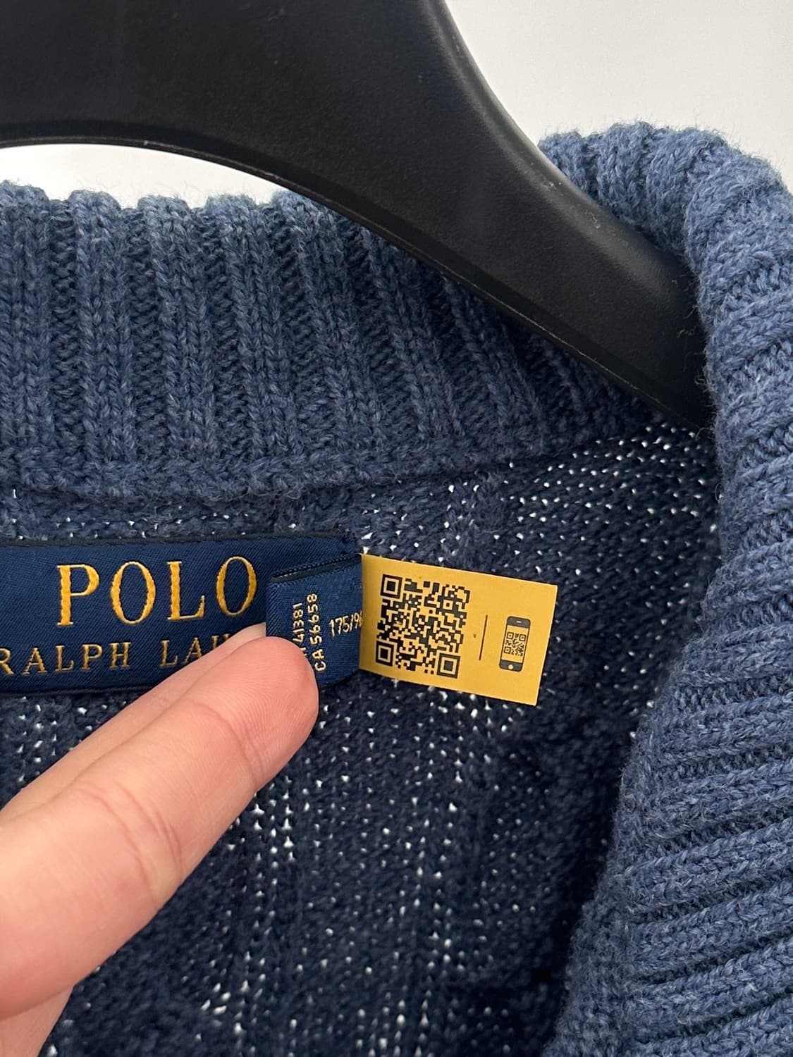 폴로 랄프로렌 뮤트블루 케이블 니트 하프집업  상품이미지8
