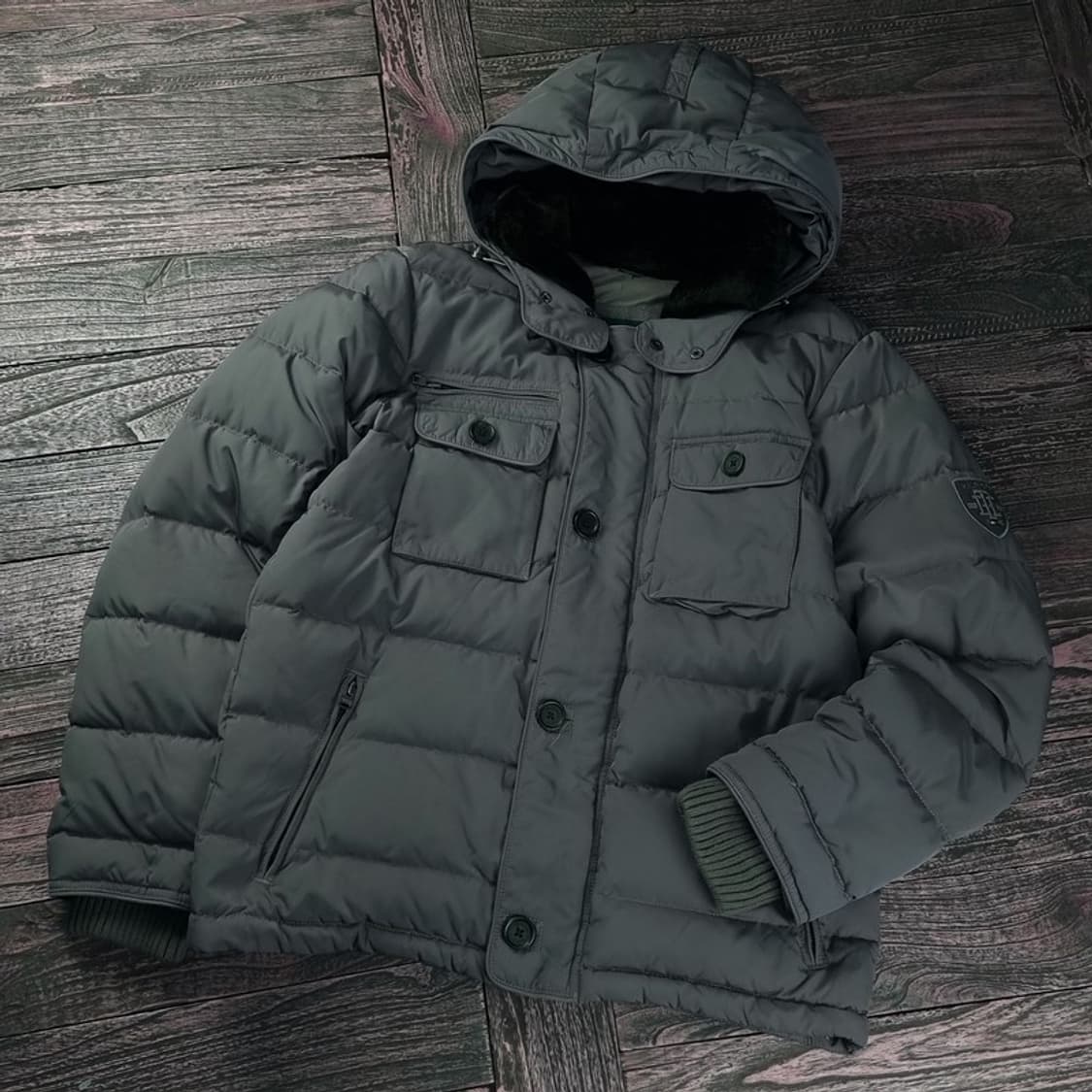 [타미힐피거] 투포켓 후드 경량 패딩 M18328 상품이미지1