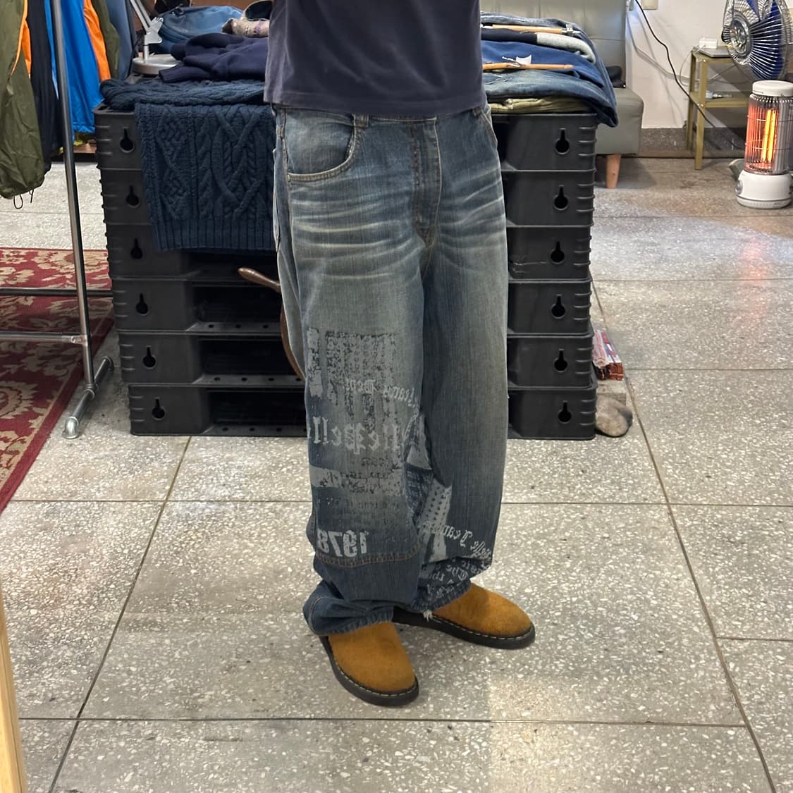 00s 펠레펠레 usa 레터링 배기진 상품이미지2