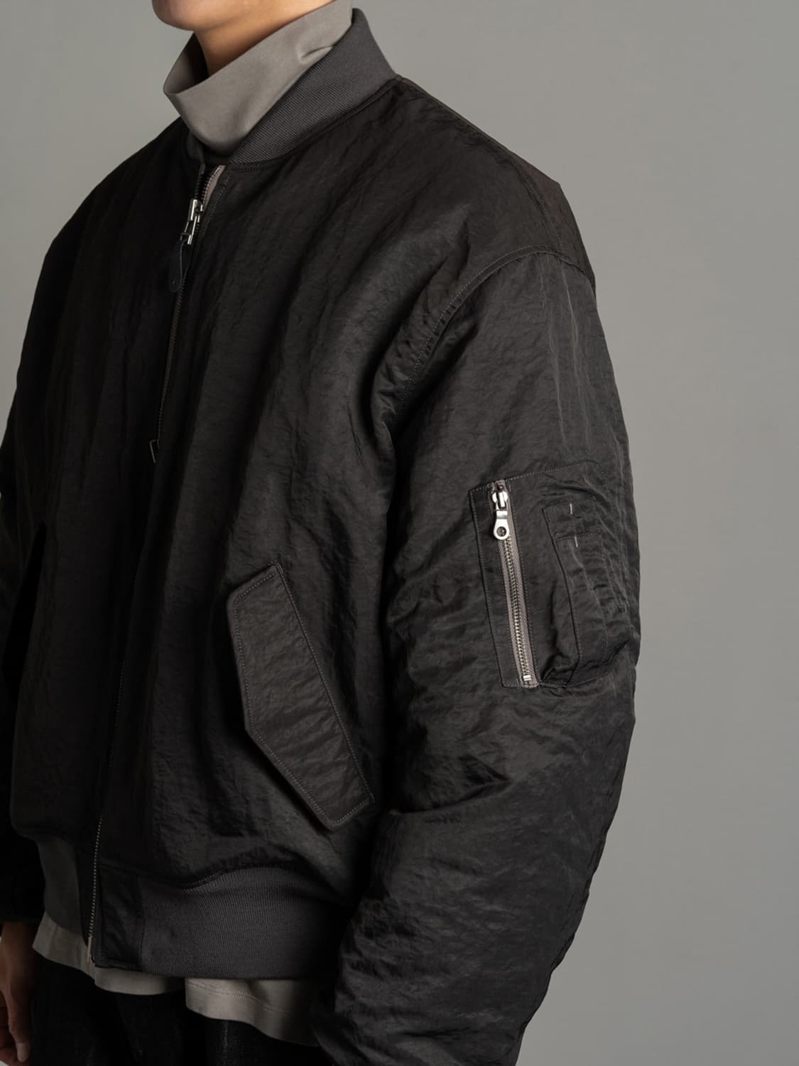 러프사이드 ma-1 애쉬블랙 3사이즈 상품이미지2