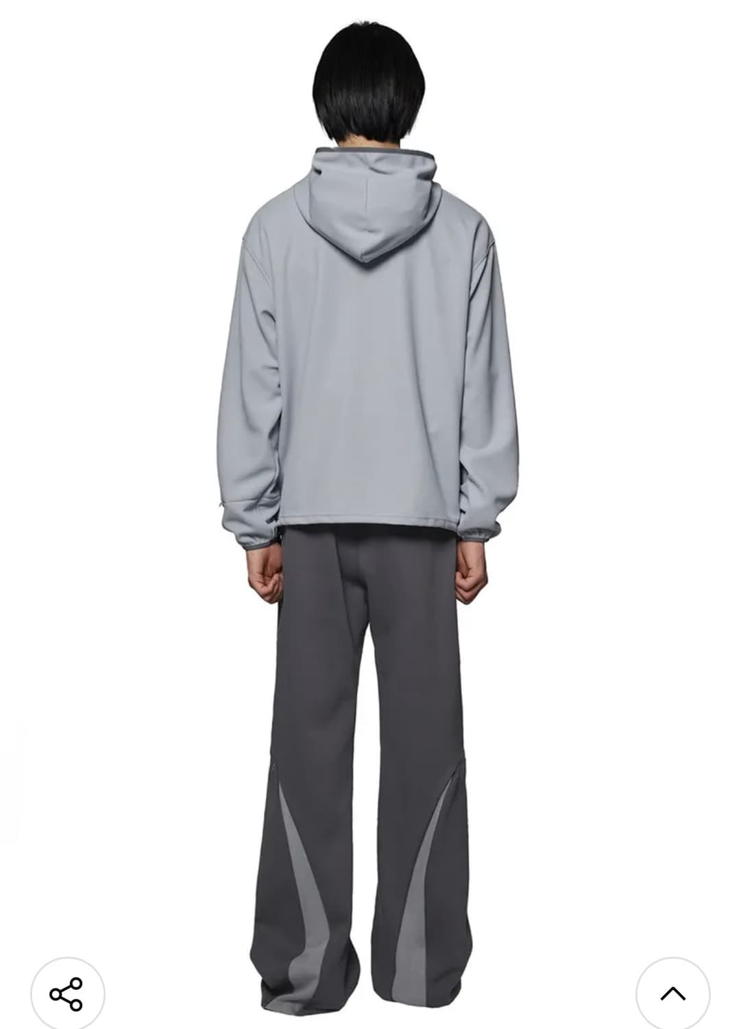 SIDE SNAP JERSEY HOODED - LIGHT GRAY 상품이미지2