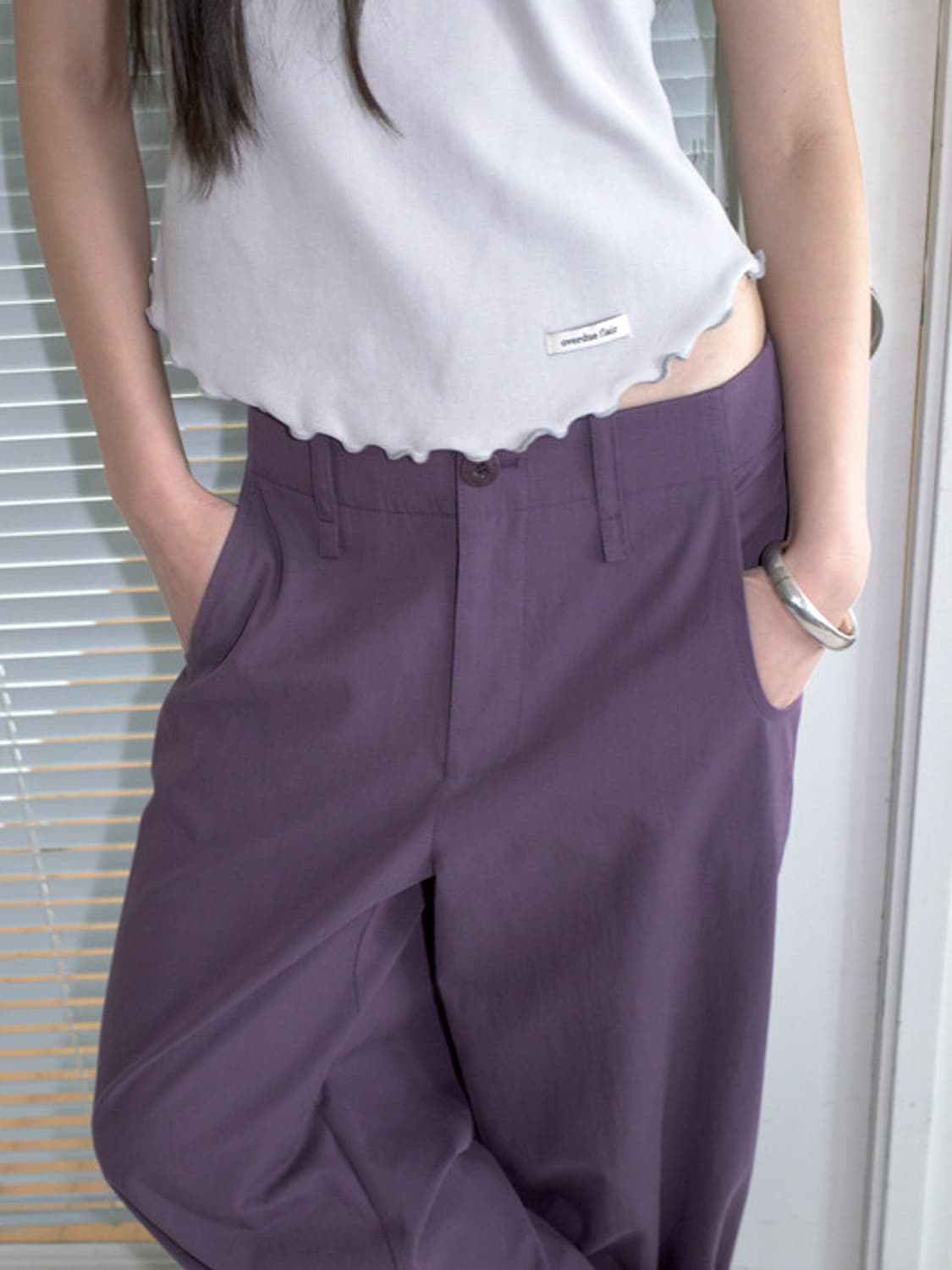 (1) 오버듀플레어 컬러 와이드팬츠 상품이미지2