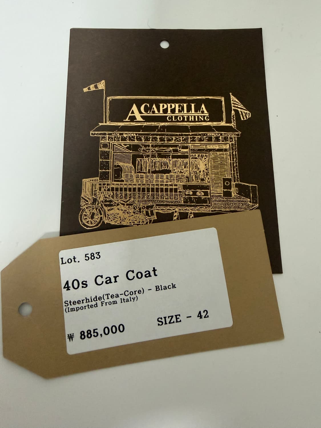 [42] 아카펠라클로딩 40's 카코트 블랙 상품이미지4