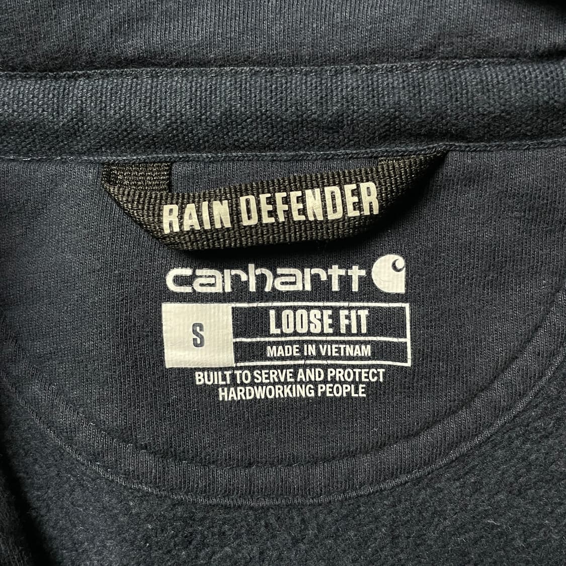 CARHARTT 칼하트 빈티지 네이비 하프집업 기모 후드티 A00903 상품이미지9
