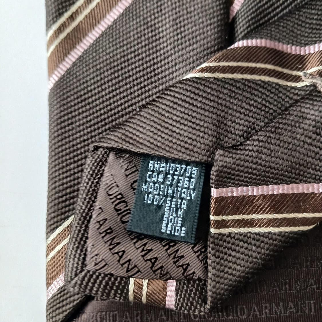 조르지오 아르마니 실크 스트라이프 넥타이 9.9cm A+등급 A19150 상품이미지8