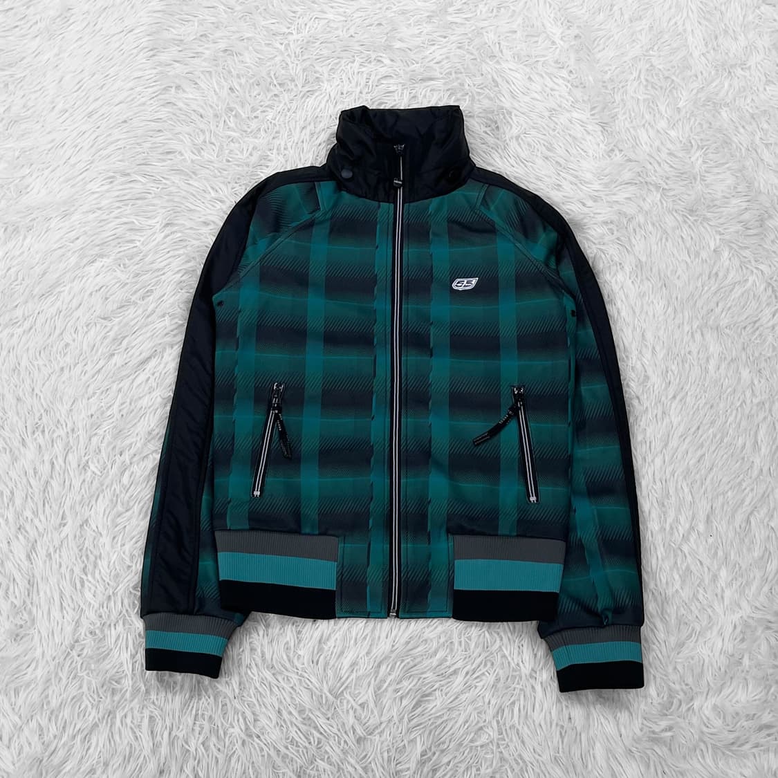 디젤 Diesel 55DSL 그린 타탄 체크 자켓 상품이미지2