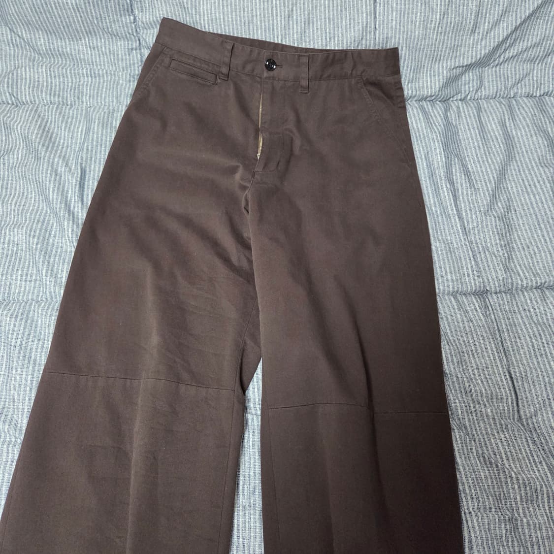 벨리에 미드 와이드 치노 팬츠 브라운 30 상품이미지6