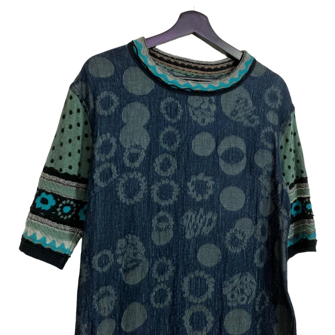 m&k yoko 패턴 코튼 반팔 원피스 상품이미지4