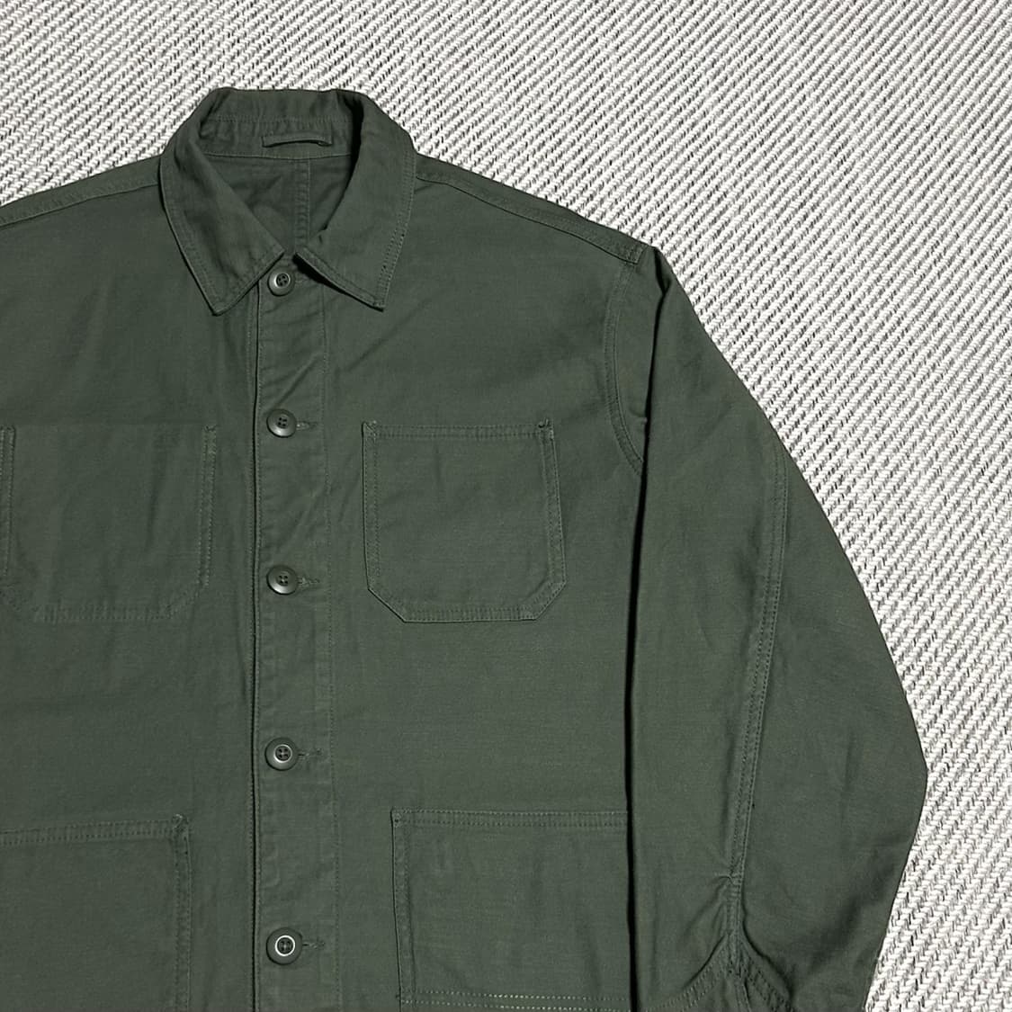 [XL] Musinsa 무신사 스탠다드 백 사틴 초어 자켓 카키 상품이미지2