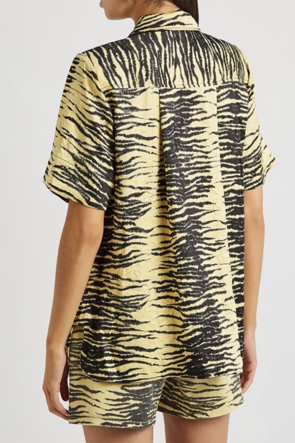 Ganni Yellow Zebra Print Shirt 상품이미지7