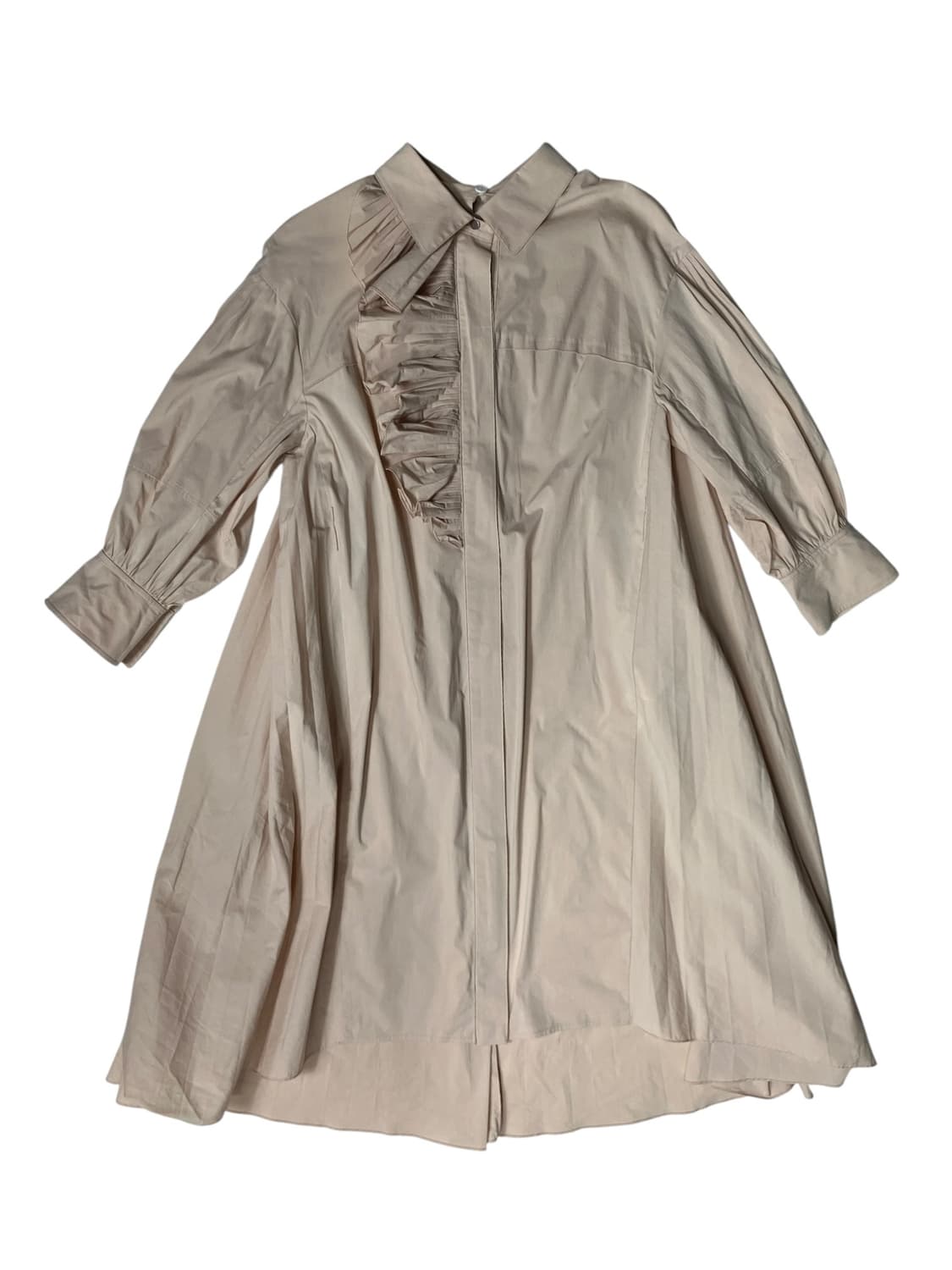 오즈세컨 연핑크 롱 플리츠 언발란스컷 원피스 S 상품이미지3