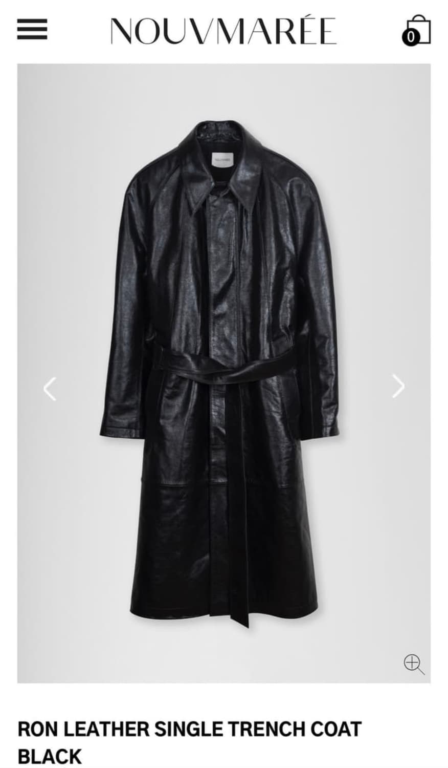 누마레 레더 트렌치코트 상품이미지3