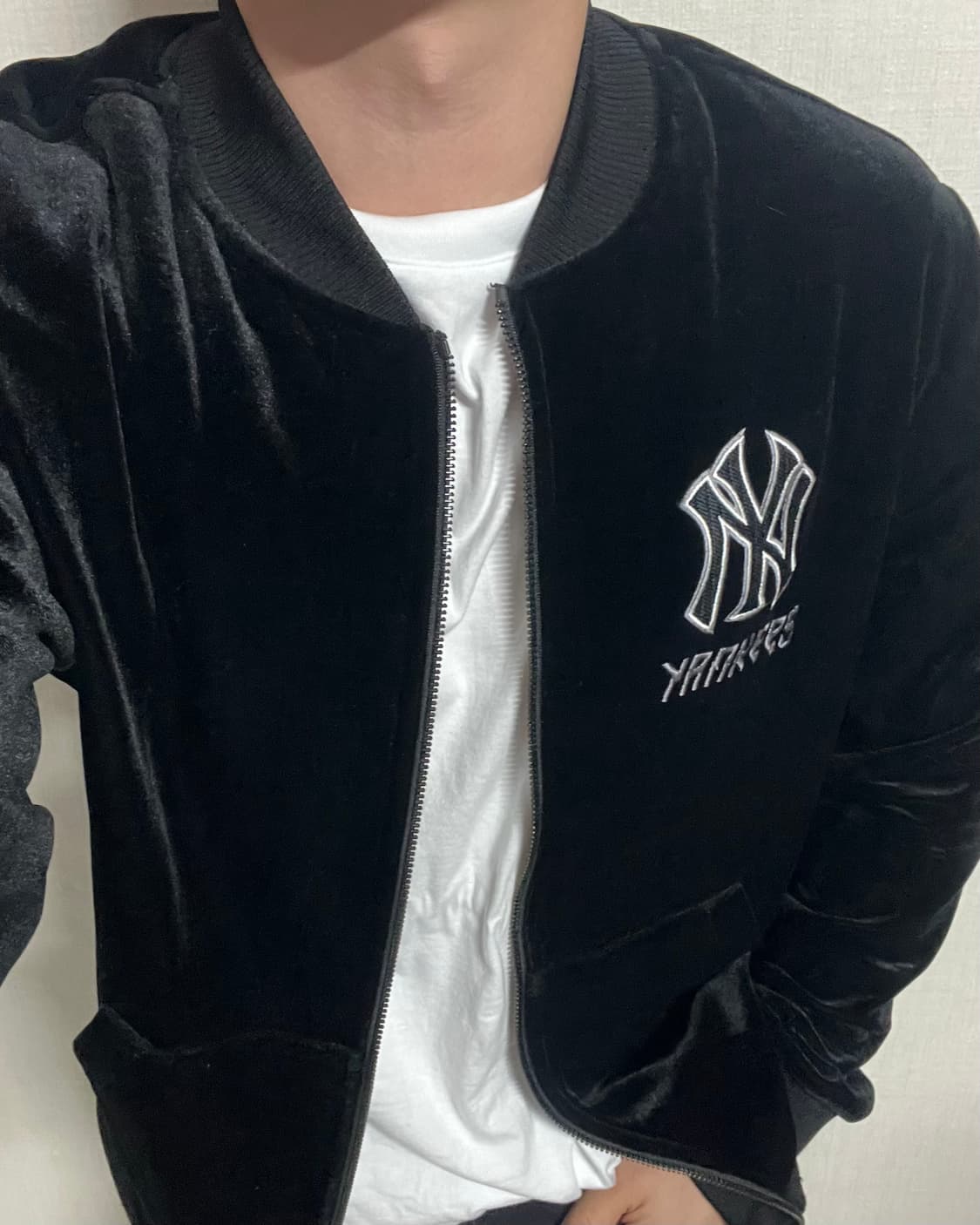 뉴욕 양키스 벨벳 블루종 상품이미지3