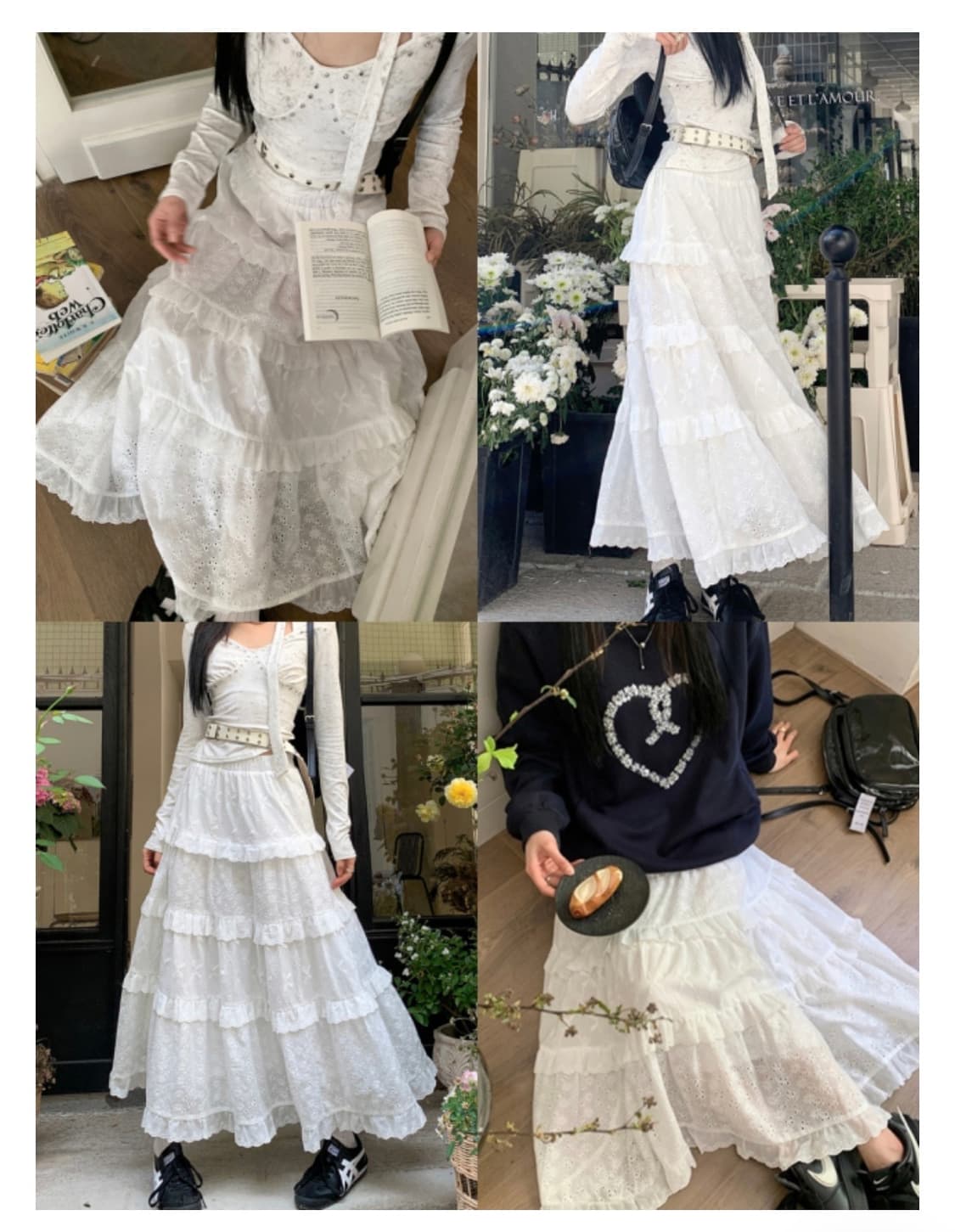 레이스 캉캉 롱스커트 상품이미지3